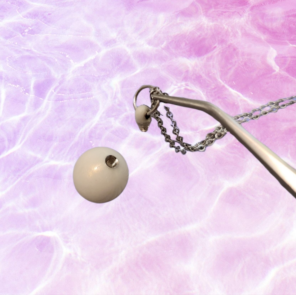 New Perfume Holding Pearl Charm Necklace -Handcrafted- Holds 1 ML